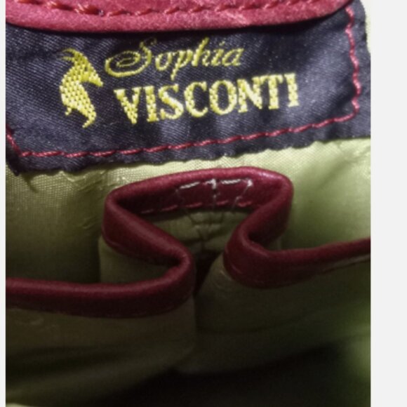 Sophia Visconti Shoulder Bag Leather Vintage Brown Purse Boho Italian Style bag - Picture 4 of 6